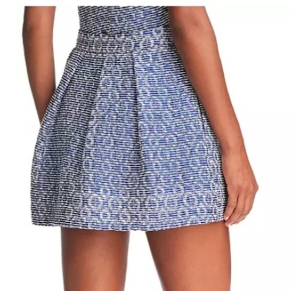 NWT Ramy Brook SPRING NAVY Gia Mini Skirt SZ 2 Textured Geo Print $325 - Picture 3 of 4